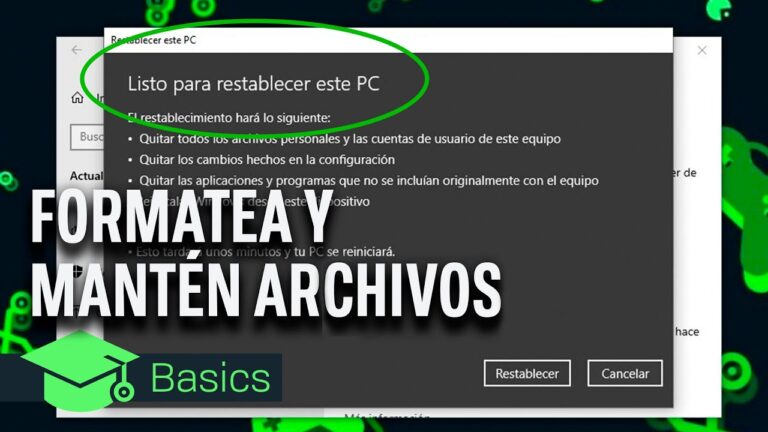 Formatear sin borrar sistema operativo